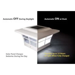 Classy Caps White Solar Powered 0.45 W LED Post Cap Light 2 Pk -Westing Halo Shop 00a46504 6f3b 478f 977e cdb8e609d06e