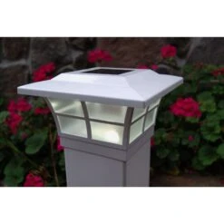 Classy Caps White Solar Powered 0.45 W LED Post Cap Light 2 Pk -Westing Halo Shop 0f858685 5119 481b a287 5a1d11f2eced