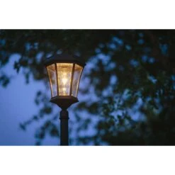 Gama Sonic Victorian Bulb Semi-Gloss Solar Powered 2.4 W LED Post Light And Lamp Post 1 Pk -Westing Halo Shop 3e2a2ba0 f755 4a0c 8dcf a1ca5a43df07