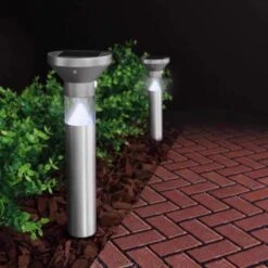 Feit OneSync Brushed Nickel Solar Powered 40 W LED Bollard Light 1 Pk -Westing Halo Shop 498495b7 dab2 48d1 b253 7c741b32731d