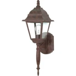 Nuvo Briton Textured Bronze Switch Incandescent Lantern Fixture
