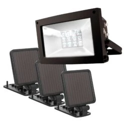 Maxsa Dusk To Dawn Solar Powered LED Black Floodlight