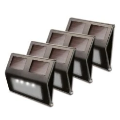 Maxsa Solar Powered 1 W LED Deck Light 4 Pk