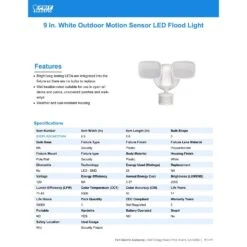 Feit LED Motion-Sensing Hardwired LED White Security Floodlight 9 Feit LED Motion-Sensing Hardwired LED White Security Floodlight -Westing Halo Shop 63d0f6b9 d6cb 4e86 9eb2 4abeb05090d4