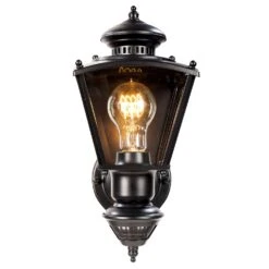 Heath Zenith Black Motion-Sensing Incandescent Wall Lantern -Westing Halo Shop 70d71fa9 7cff 4a14 b73d 352c2868dc2f