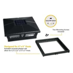 Classy Caps Black Solar Powered 1 W LED Post Cap Light 2 Pk 11 Classy Caps Black Solar Powered 1 W LED Post Cap Light 2 Pk -Westing Halo Shop 792462a6 8f29 489e bff1 21ceeca61f5a