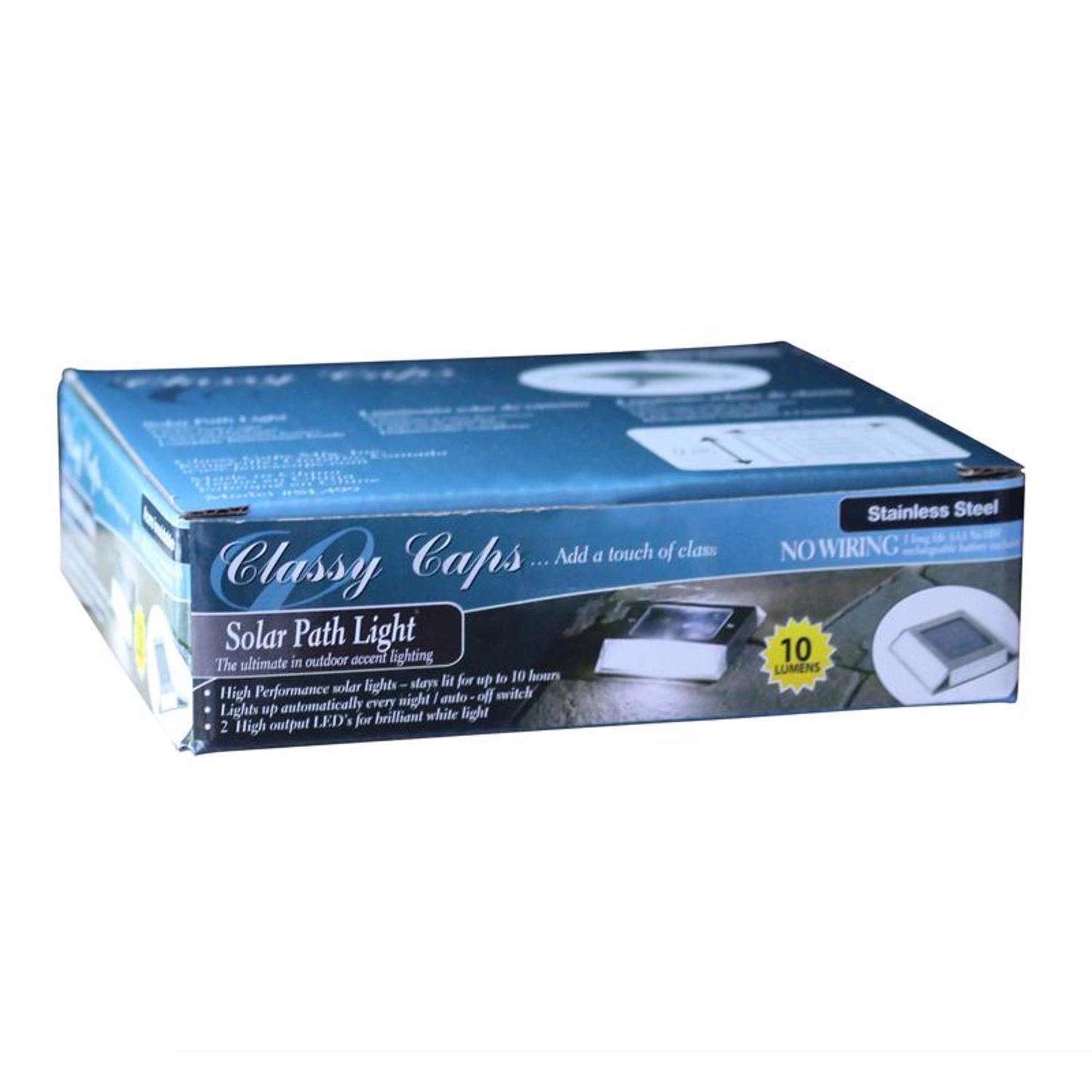 Classy Caps Silver Solar Powered LED Pathway Light 2 Pk 4 Classy Caps Silver Solar Powered LED Pathway Light 2 Pk - Image 2