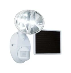 All-Pro Motion-Sensing 180 Deg LED White Outdoor Floodlight Solar Powered