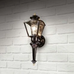 Heath Zenith Black Motion-Sensing Incandescent Wall Lantern -Westing Halo Shop 92504175 5685 4c25 a885 1bb3fa276e2b