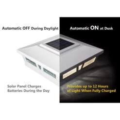 Classy Caps White Solar Powered 1 W LED Post Cap Light 2 Pk -Westing Halo Shop 968fe128 d958 4b9f bf8a 6cb652e1320d