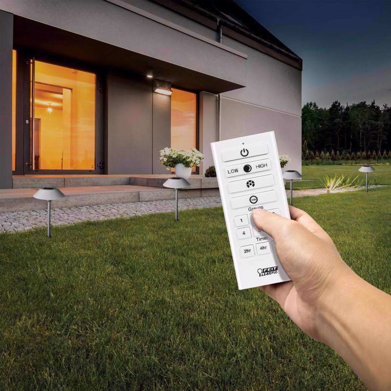 Feit OneSync Brushed Nickel Solar Powered 40 W LED Pathway Light 1 Pk 8 Feit OneSync Brushed Nickel Solar Powered 40 W LED Pathway Light 1 Pk - Image 6