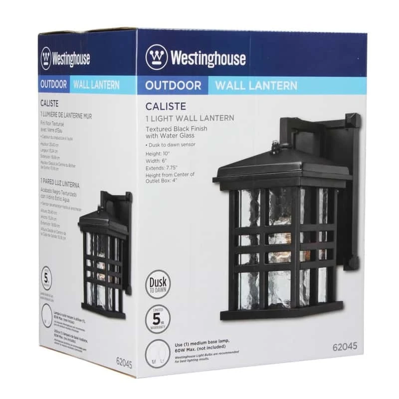 Westinghouse Textured Dusk To Dawn Lantern Fixture 4 Westinghouse Textured Dusk To Dawn Lantern Fixture - Image 2