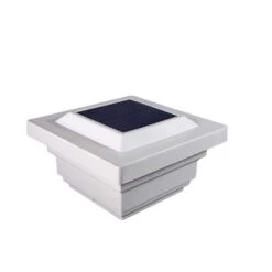Classy Caps Regal White Solar Powered 1 W LED Post Cap Light 1 Pk