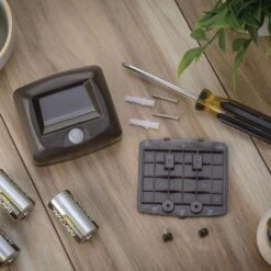 Mr. Beams Motion-Sensing Battery Powered LED Dark Brown Stair Light -Westing Halo Shop ae4df61e 394c 4168 9f65 bf035b48d1bf