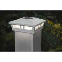 Classy Caps White Solar Powered 1 W LED Post Cap Light 2 Pk -Westing Halo Shop c848e629 da6c 4865 94cb c3a3a7678455