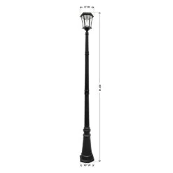 Gama Sonic Victorian Bulb Semi-Gloss Solar Powered 2.4 W LED Post Light And Lamp Post 1 Pk -Westing Halo Shop cf46b562 70e5 4074 a4eb 21fba709912c