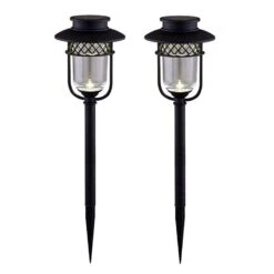 Classy Caps Solar Powered 0.3 W LED Garden Light 2 Pk