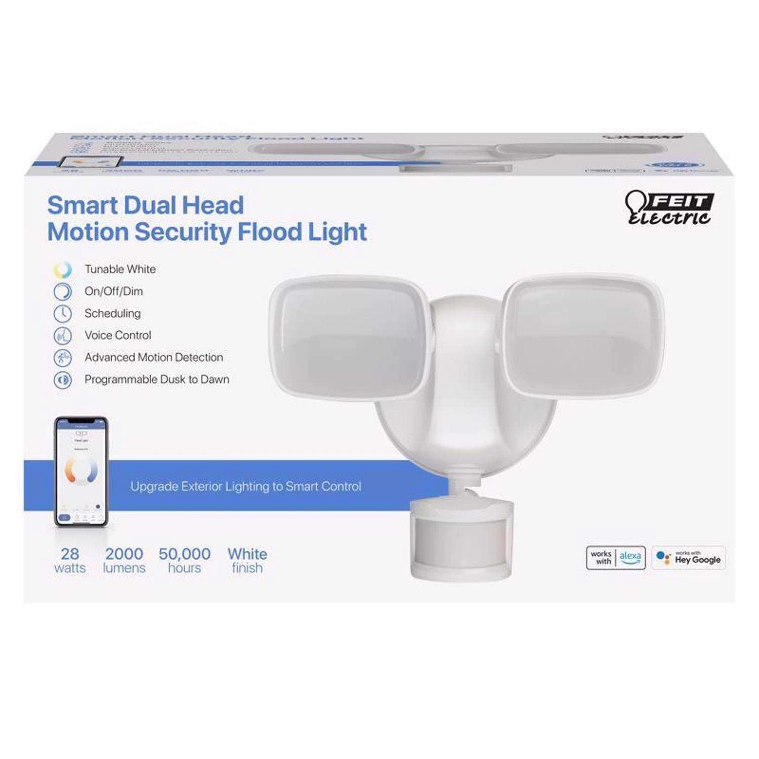 Feit Smart Home Motion-Sensing Hardwired LED White Smart-Enabled Security Floodlight 3 Feit Smart Home Motion-Sensing Hardwired LED White Smart-Enabled Security Floodlight